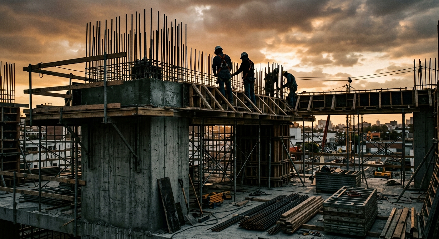 Obra civil en proceso, imagen de ejemplo